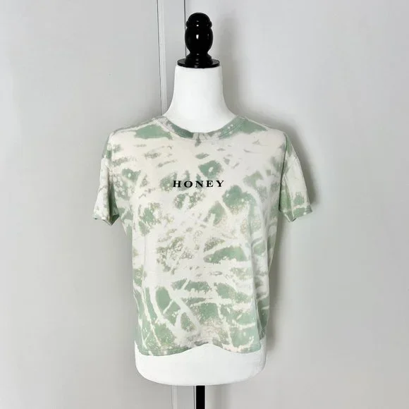 ✨Upcycled | NastyGal | Relaxed Honey Graphic T Shirt | Small Mint Green - Picture 12 of 12